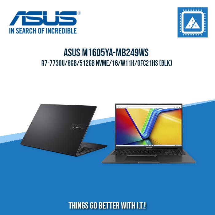 ASUS M1605YA-MB249WS R7-7730U/8GB/512GB NVME | BEST FOR STUDENTS AND FREELANCERS ASUS M1605YA-MB249WS R7-7730U/8GB/512GB NVME | BEST FOR STUDENTS AND FREELANCERS